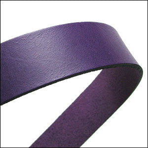 20mm flat leather DEEP PURPLE - approx. 3 feet