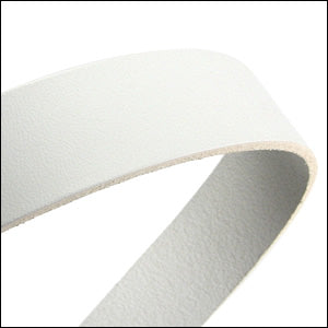 20mm flat leather WHITE - approx. 3 feet