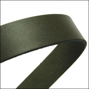 30mm STRIP flat leather HUNTER GREEN - approx. 3 feet