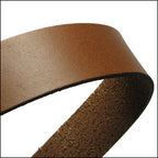 20mm flat leather TOBACCO - approx. 3 feet