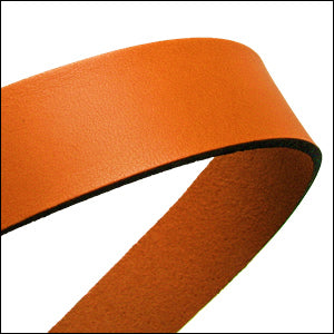 20mm flat leather RUST - approx. 3 feet