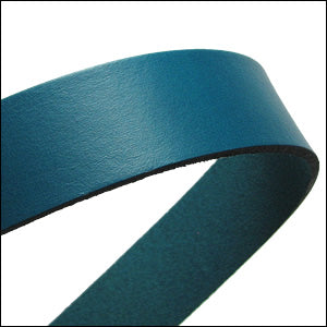 30mm STRIP flat leather TURQUOISE - approx. 3 feet