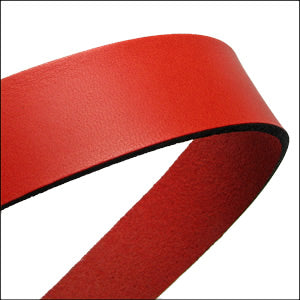 30mm STRIP flat leather RED - approx. 3 feet