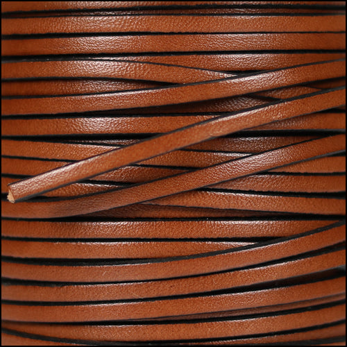 3mm flat leather TAN - meter