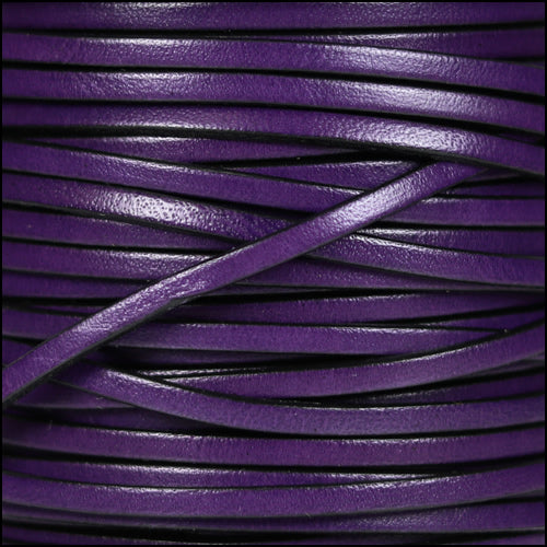 3mm flat leather DEEP PURPLE - meter