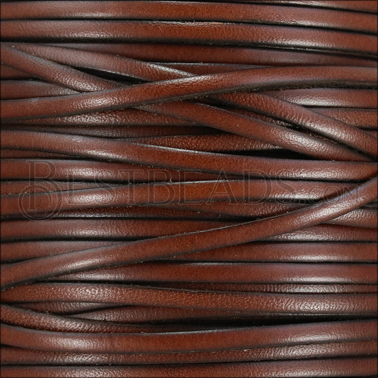 LIMITED 3mm flat leather TAN - meter