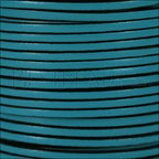 3mm flat leather LIGHT TURQUOISE - meter