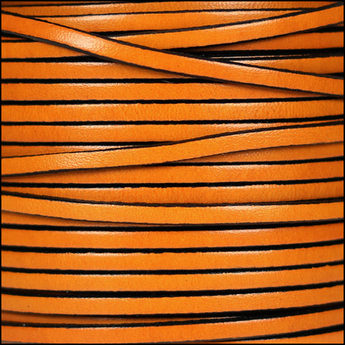 3mm flat leather MUSTARD - meter