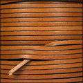 3mm flat leather TOBACCO - meter