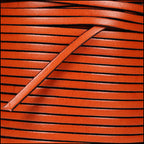 3mm flat leather RUST - meter