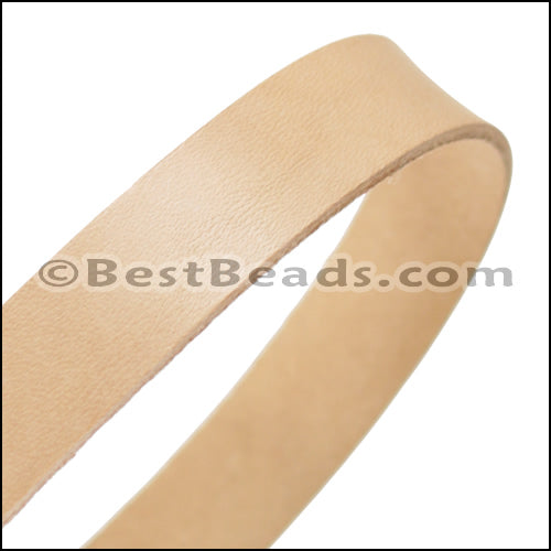20mm STRIP flat leather NATURAL - approx. 3 feet