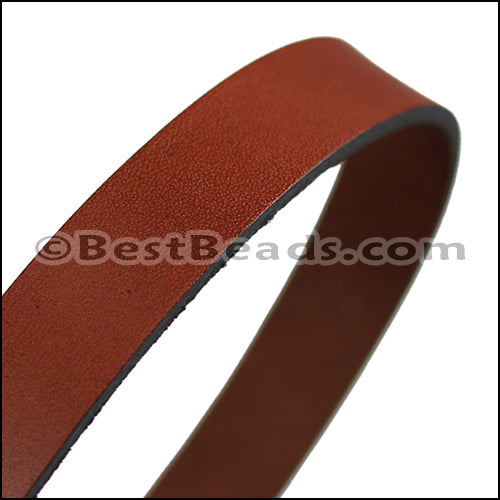 30mm STRIP flat leather MAHOGANY - approx. 3 feet