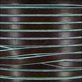 5mm flat leather DK BROWN with TURQUOISE - meter