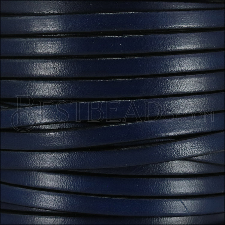 5mm flat leather NAVY - meter