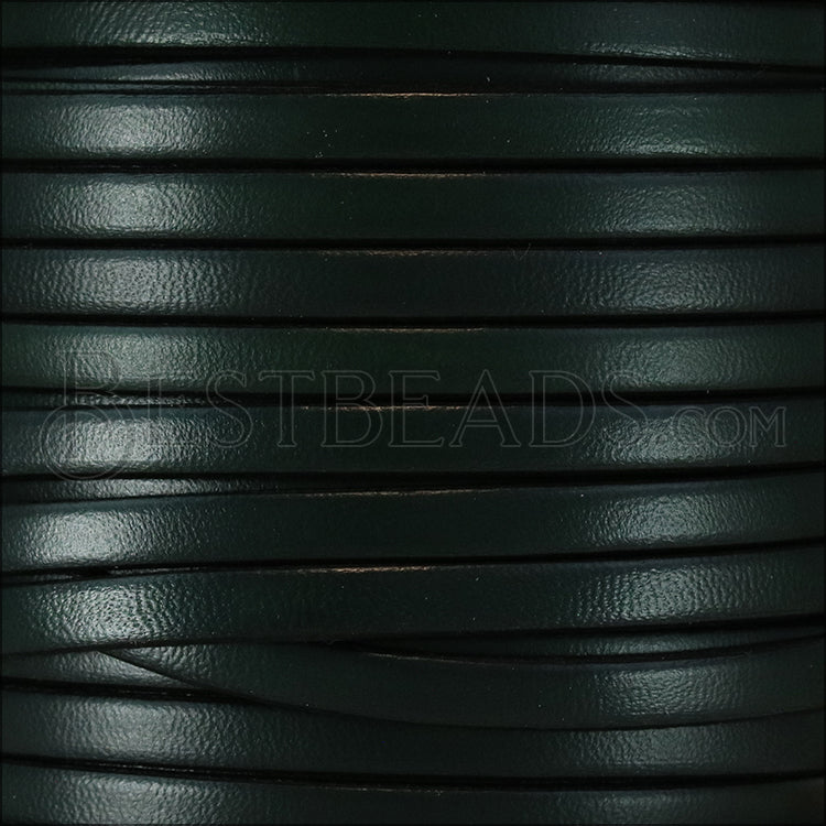 5mm flat leather ARMY GREEN - meter