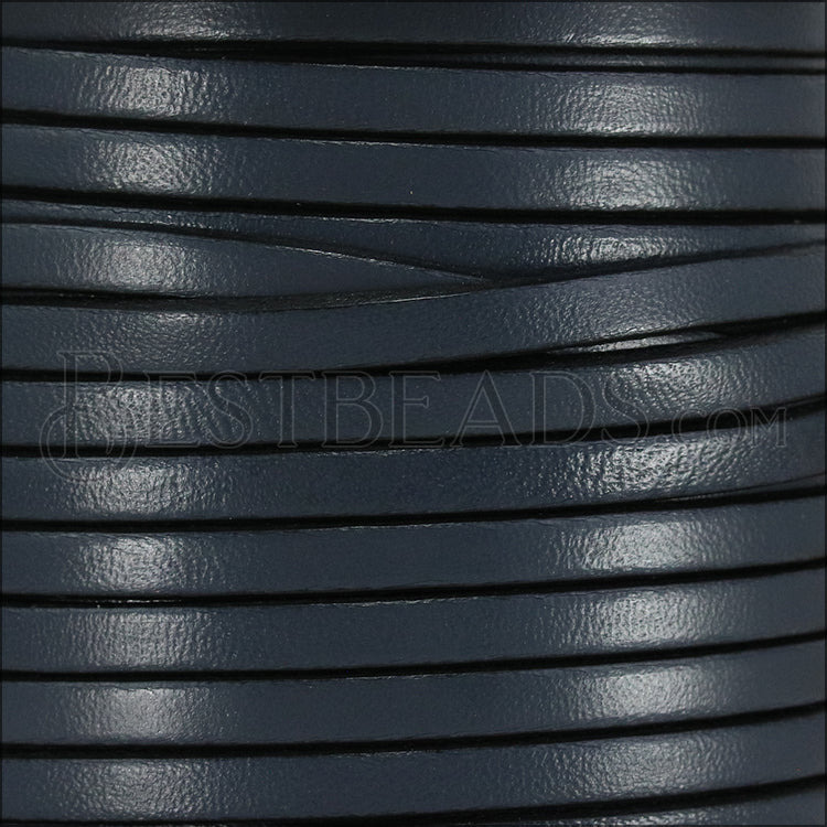 5mm flat leather GREY - meter