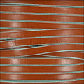 5mm flat leather BROWN with TURQUOISE - meter
