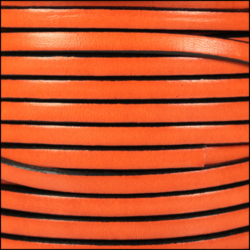 5mm flat leather RUST - meter