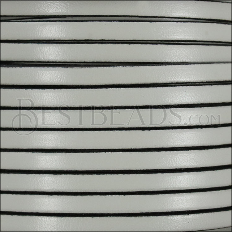 5mm flat leather CEMENT - meter