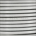 5mm flat leather WHITE WITH BLACK - meter