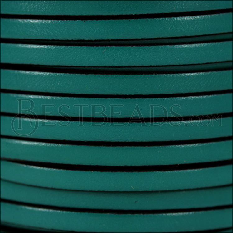 5mm flat leather SEA GREEN - meter