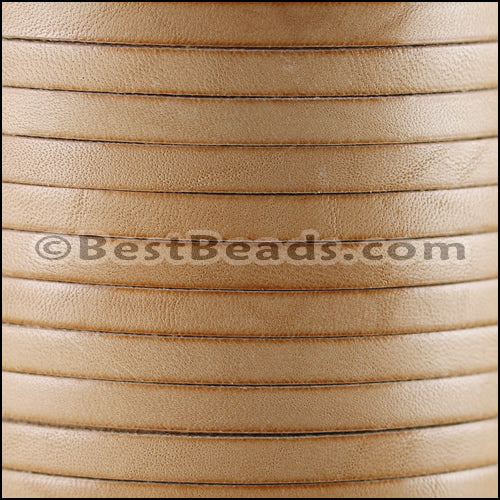 5mm flat leather ALL NATURAL NO WAX - meter