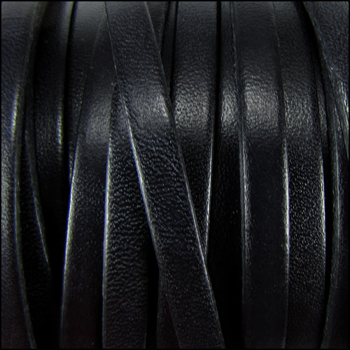 6mm flat leather BLACK - meter