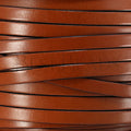 6mm flat leather TAN - meter