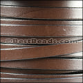 8mm flat leather CHOCOLATE BROWN - meter