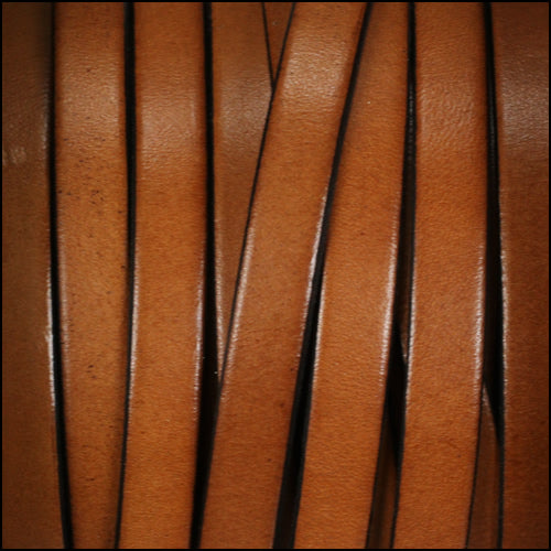 8mm flat leather TAN - meter
