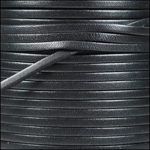 3mm flat leather GRAPHITE - meter
