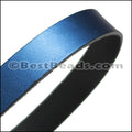 30mm STRIP flat leather METALLIC DENIM - approx. 3 feet