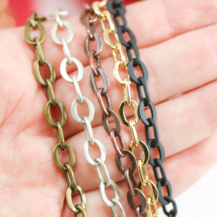Nite Black finish is last chain from left