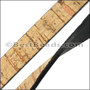 10mm flat CORK with BLACK NATURAL - meter