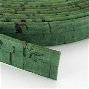 10mm flat CORK GRASS GREEN - meter