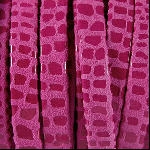 10mm flat CANCUN leather CERISE - meter