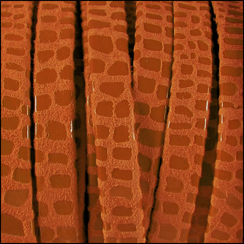 10mm flat CANCUN leather ORANGE - meter