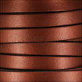 10mm flat leather METALLIC ANT. COPPER - meter