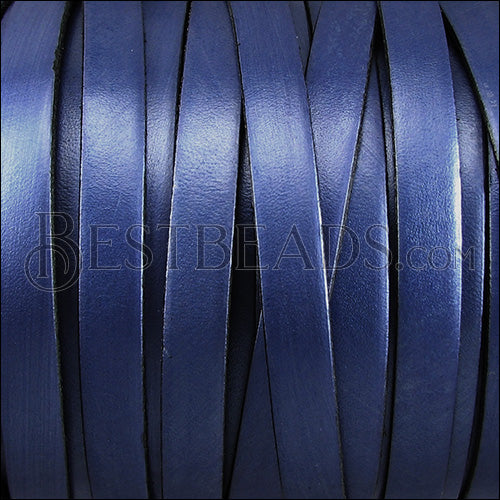 10mm flat leather METALLIC LT BLUE - meter