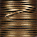 3mm flat leather METALLIC BROWN - meter