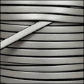 5mm flat leather METALLIC ANT. SILVER - meter