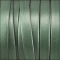 10mm flat leather METALLIC FERN GREEN - meter
