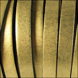 10mm flat leather METALLIC OLD GOLD - meter