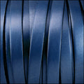 10mm flat leather METALLIC DENIM - meter