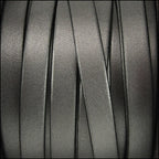 10mm flat leather METALLIC GUNMETAL - meter