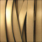 10mm flat leather METALLIC GOLD - meter