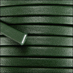5mm flat PREMIER leather FOREST GREEN - meter