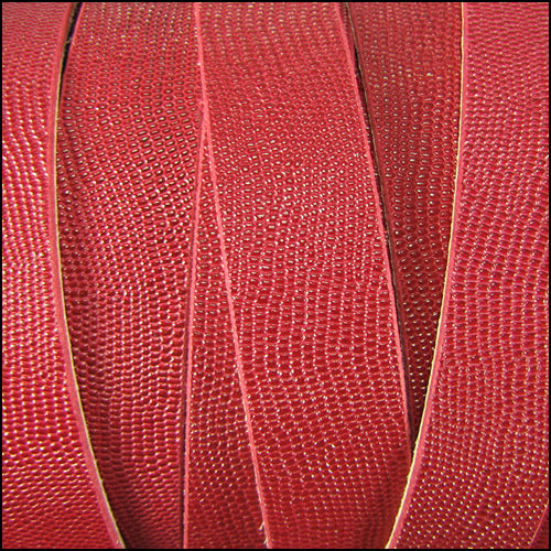 20mm flat TEXTURED leather RED - meter
