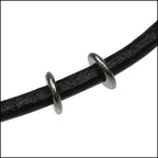 small washer bead for 3mm cord - 100 pcs