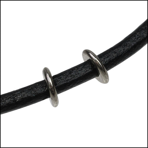 small washer bead for 3mm cord - 100 pcs